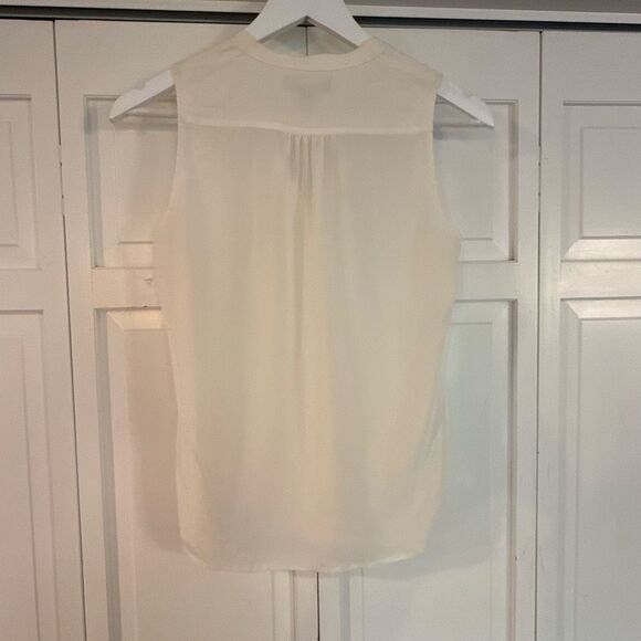 Banana Republic 100% silk white tank size small petite - Picture 5 of 10